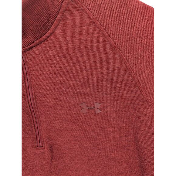 Under Armour Storm Loose Cold Gear Men's Dark Red 1/4 Pullover Sweater, XL - Picture 5 of 9